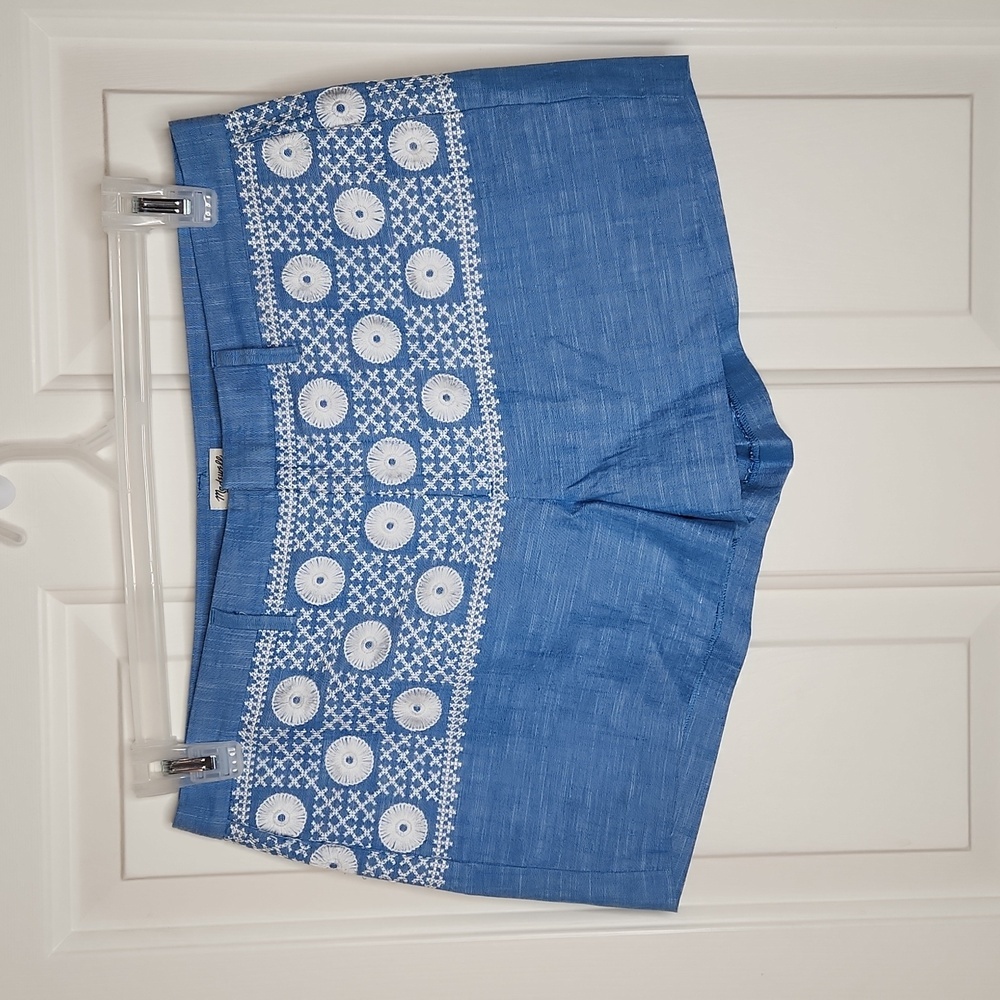 Madewell Chambray Sun Stitch Shorts Size 6 NWT